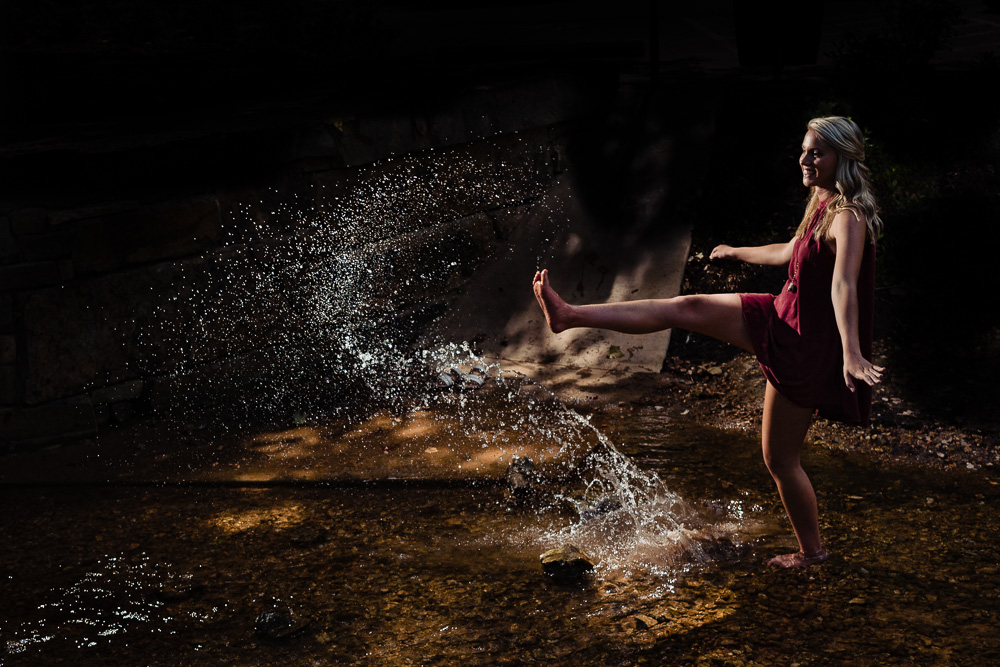 Lake-Atalanta-rogers-Arkansas-senior-photography-water-splash