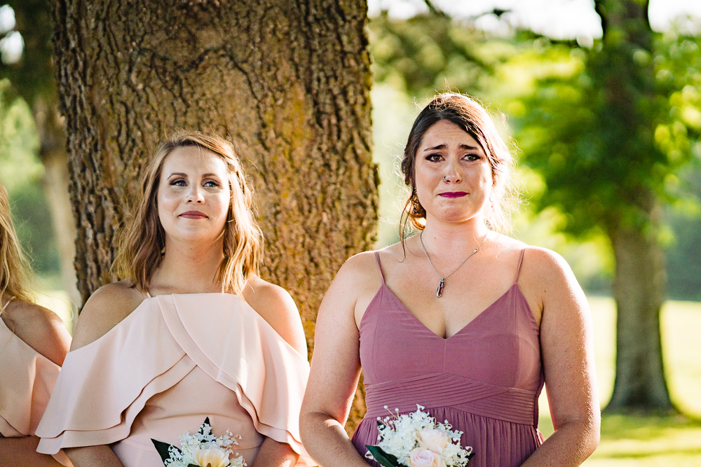 Garfield-Arkansas-wedding photography-backyard-wedding-northwest-arkansas-vinson-images-bridesmaid-crying