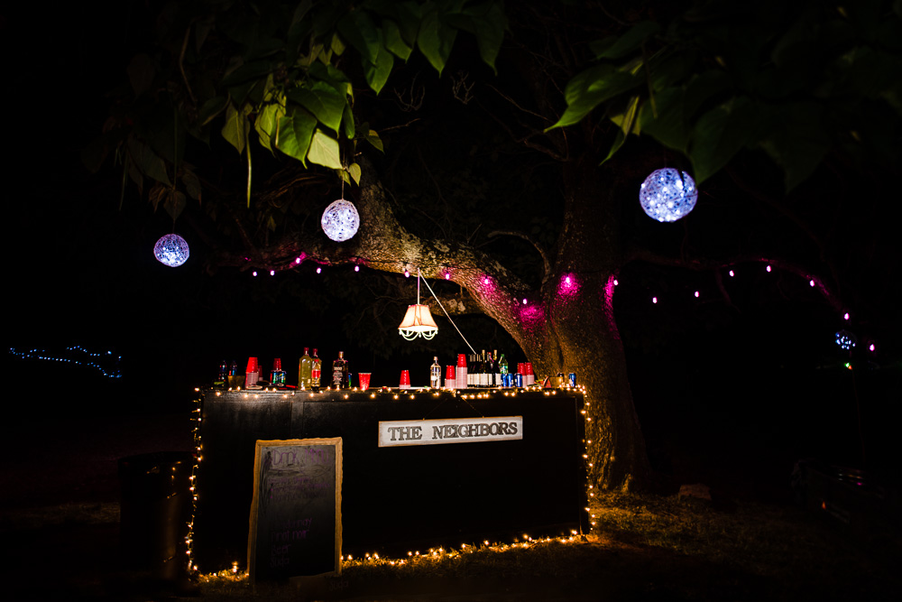 Garfield-Arkansas-wedding photography-backyard-wedding-northwest-arkansas-vinson-images-bar-at-night