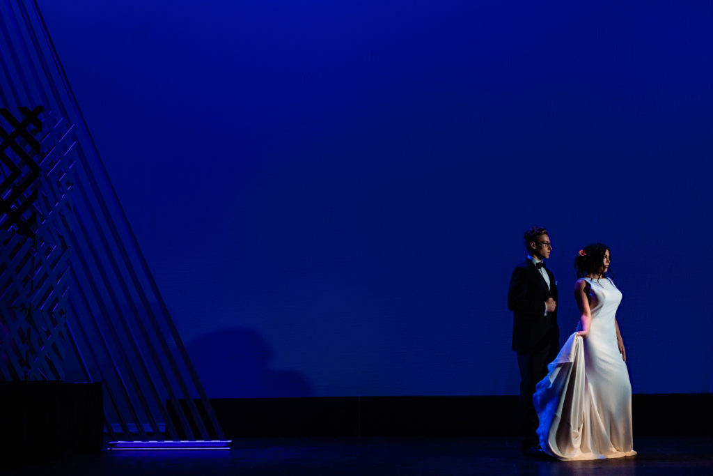 Walton Arts center wedding by Vinson Images - Northwest Arkansas Wedding photography - twirling dress on Baum Walker Hall