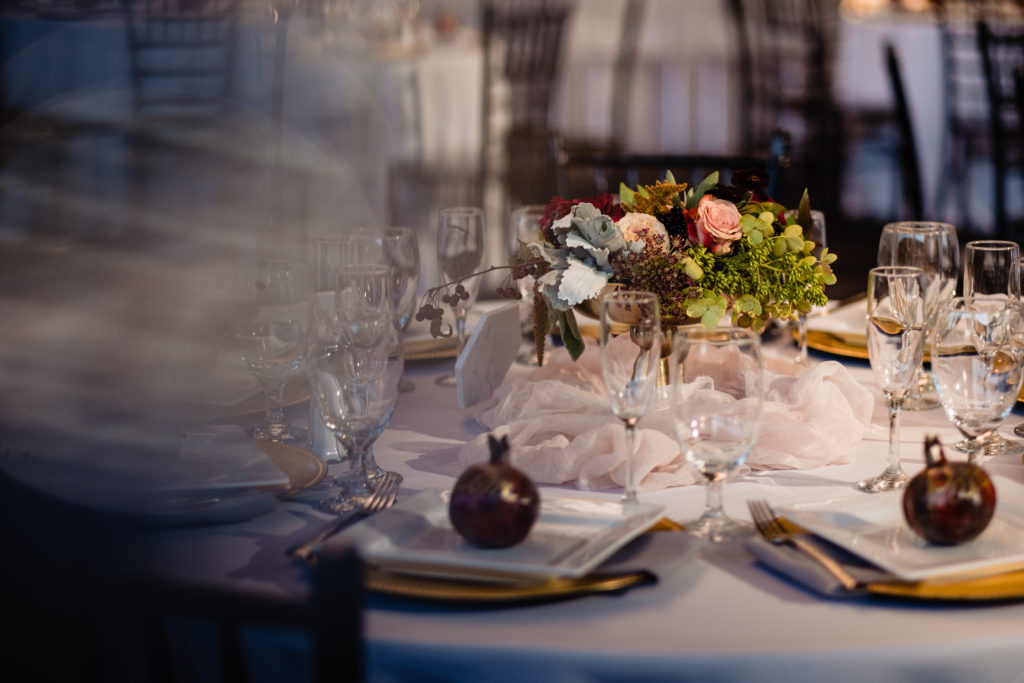 Vinson Images - Walton Arts Center Wedding - vase with flowers on table