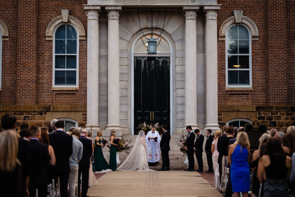 Fayetteville Arkansas Wedding - Old Main Lawn ceremony - steps on old main