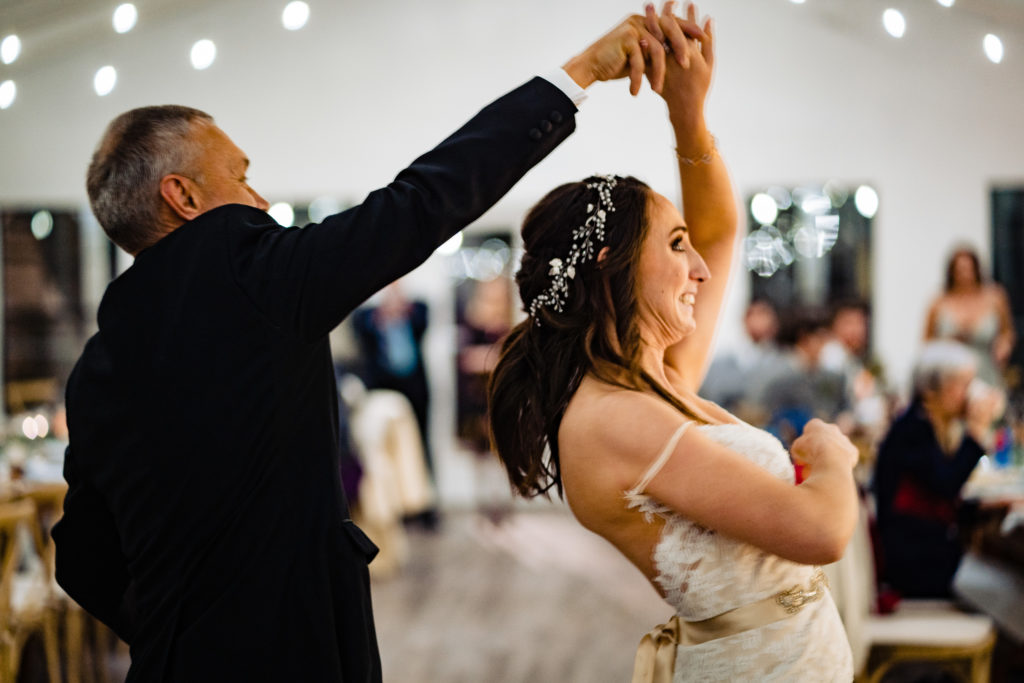 Kindred North Wedding - Northwest Arkansas Wedding - Vinson Images - father spinning the bride on dance floor
