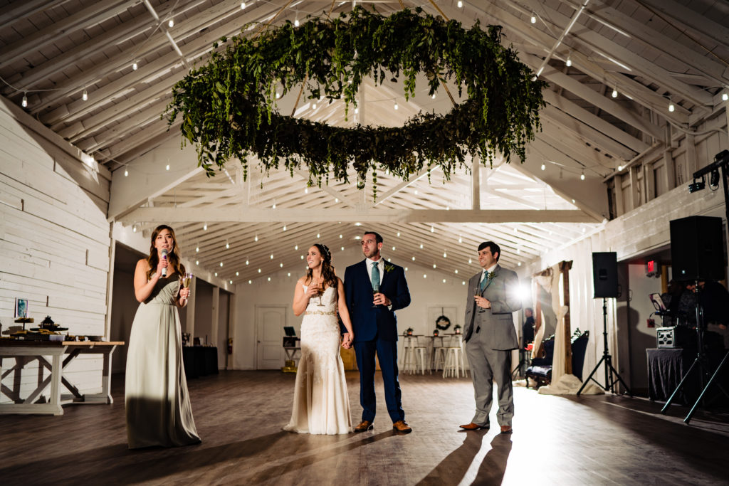 Kindred North Wedding - Northwest Arkansas Wedding - Vinson Images - speeches on dance floor