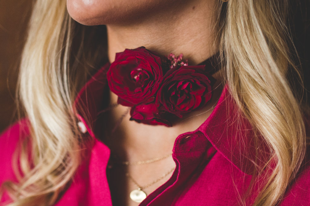 custom real-rose necklace - Northwest Arkansas Valentine's Day party favor Ideas