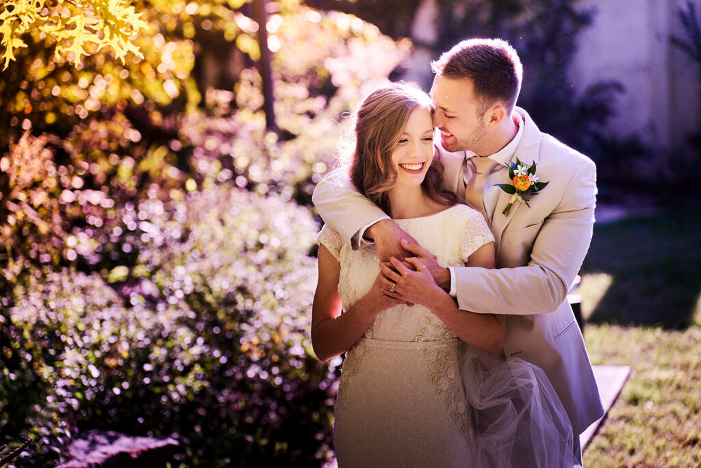 Portrait of the bride and groom during their Bentonville Arkansas Wedding
