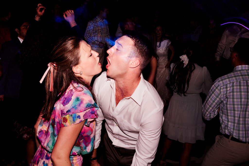 Party dancing during a Crystal Bridges Wedding Reception 